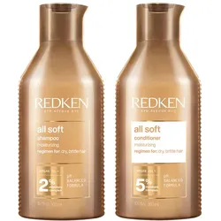 600ml Redken all soft Care Duo (Shampoo 300ml + Conditioner 300ml)