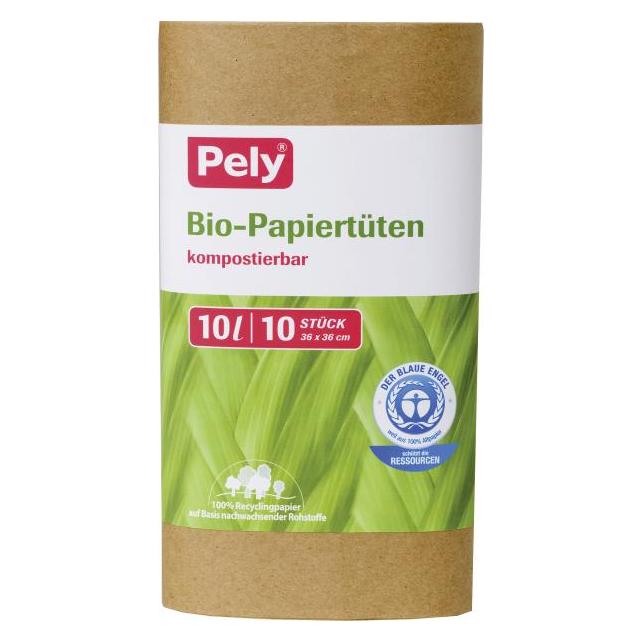 Pely Bio Papiertüten 10l 10erP (10x, 10 l) (PELY)