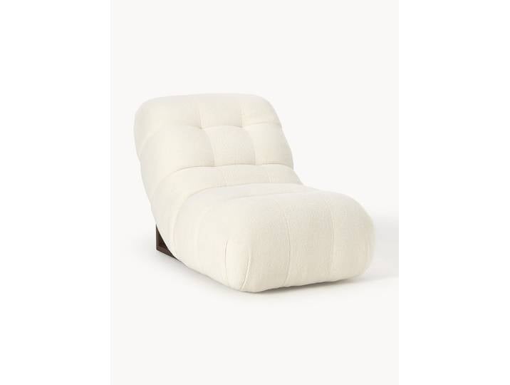 Fauteuil lounge en tissu peluche Stanley