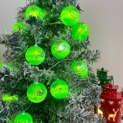 Uplifted Finds Halloween Party String Lights Festive Green Eyeball Fairy Light Strand 1.5m 10 Balls Usb