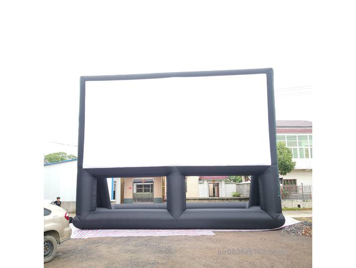 Grand écran de cinéma gonflable blanc de 30 pieds, cinéma extérieur Oxford pliable avec souffleur pour projecteur, événement, fête