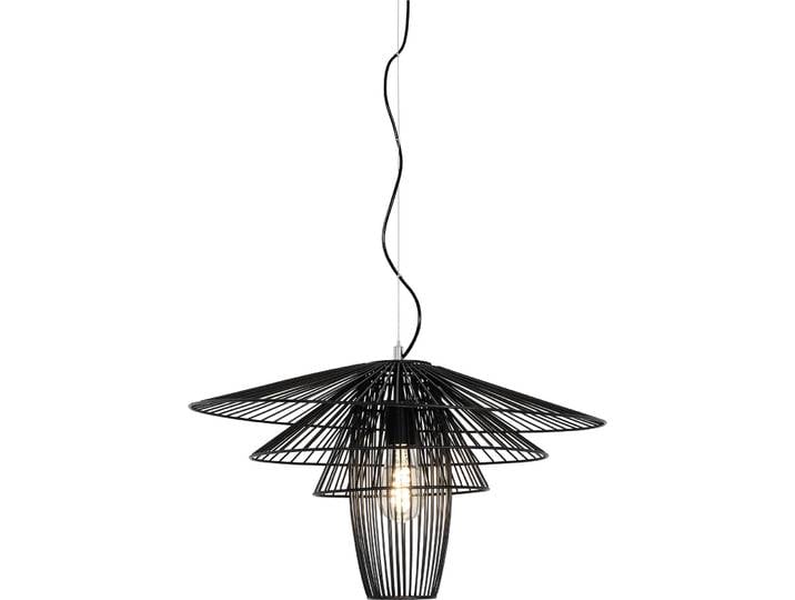 Pendellampe Daana Schwarz Metall B 75 cm - Lichtfarbe: Warmweiss - Pendellampe