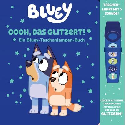 Bluey - Oooh, das glitzert! - Interaktives Taschenlampen-Soundbuch mit 5 Geräuschen und Glitzerseiten, Gebundene Ausgabe von , Phoenix International