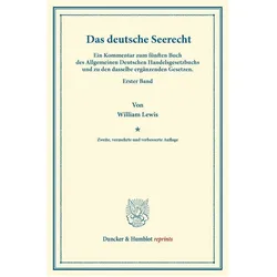 Das deutsche Seerecht., Fachbücher von William Lewis