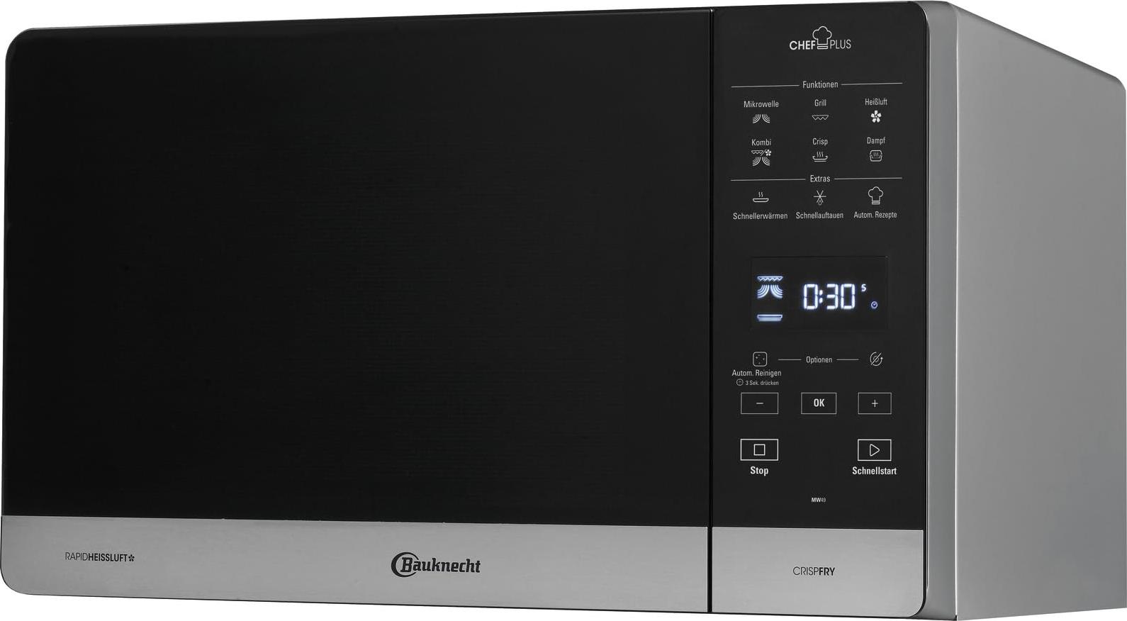 Bauknecht MWA 49 SL Mikrowellen-Backofen (freistehend)/ Dampfgarfunktion/ 3D-Sys