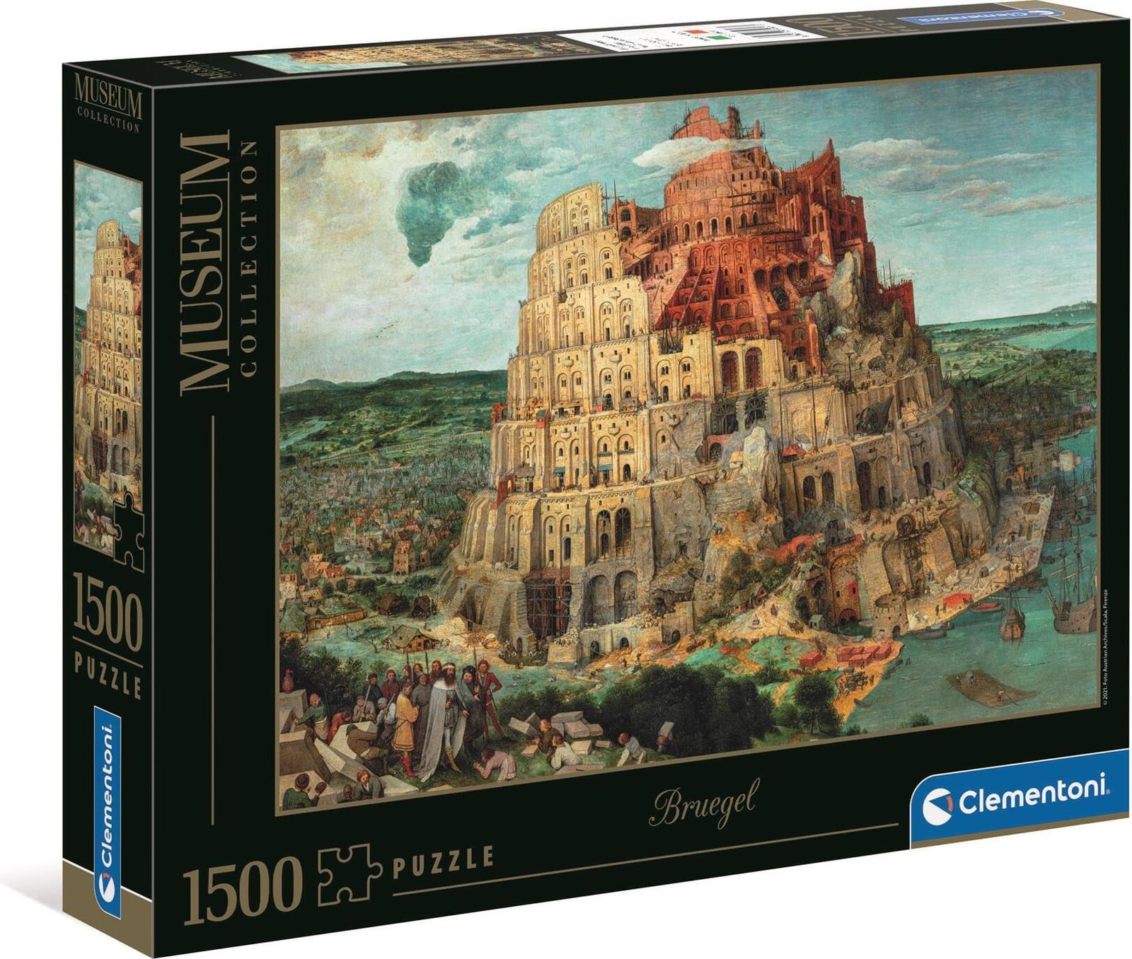 Clementoni Museumcollectie Vermeer De bouw van de toren van Babel Puzzel