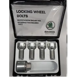 Original Skoda Zubehör Sicherheitsschraubensatz für Räder 000071597C