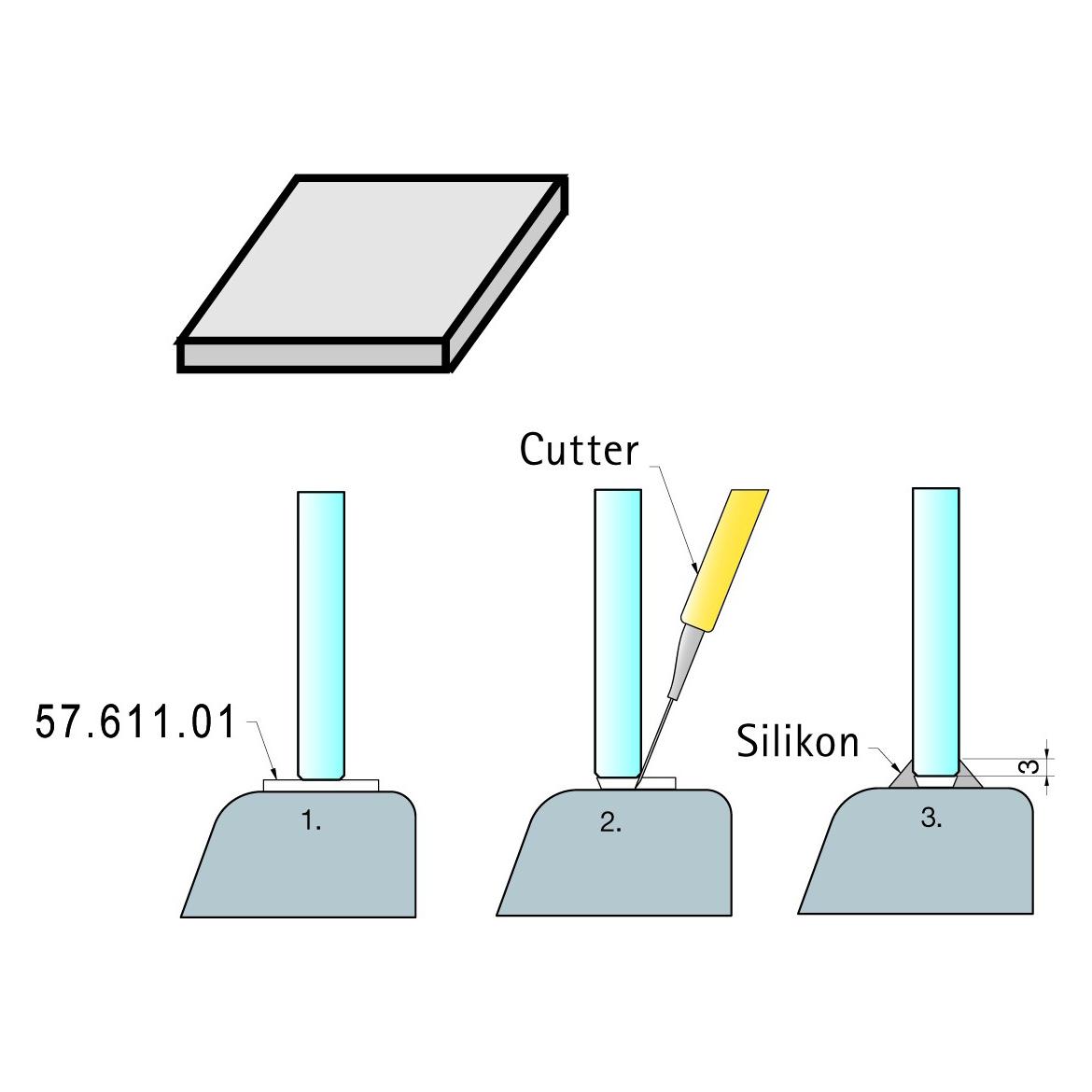 Pauli+Sohn Weich-PVC-Platten für Glasplatten (1 Stk.) (8870KU0)