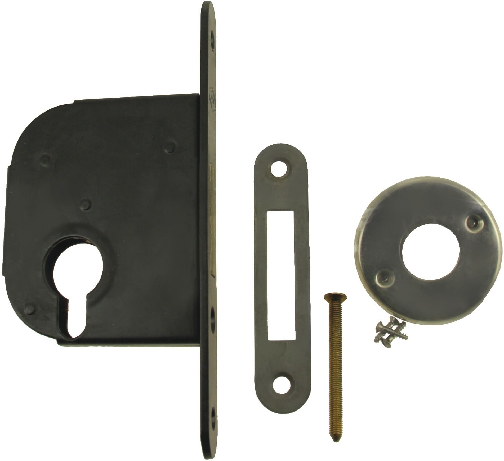 Coffre petit modèle pêne dormant axe 50 mm profil européen noir bout rond JPM 235000-02-0X