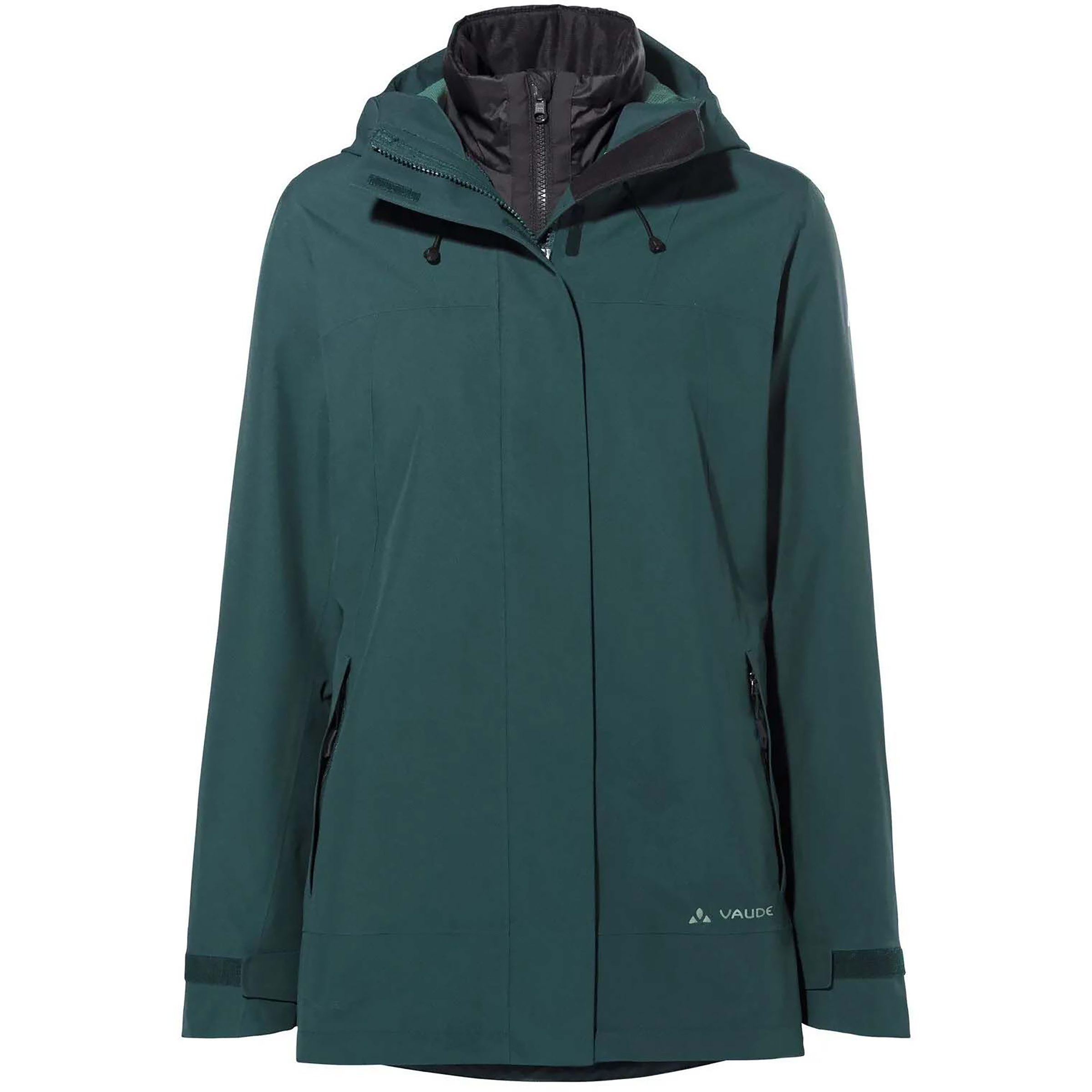Vaude Neyland 3in1 Damen Doppeljacke gruen Größe L Trekking Elastisch Wasserabweisend