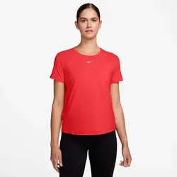 NIKE One Classic Dri-FIT kurzarm Fitness-Trainingsshirt Damen 696 - lt crimson/white M