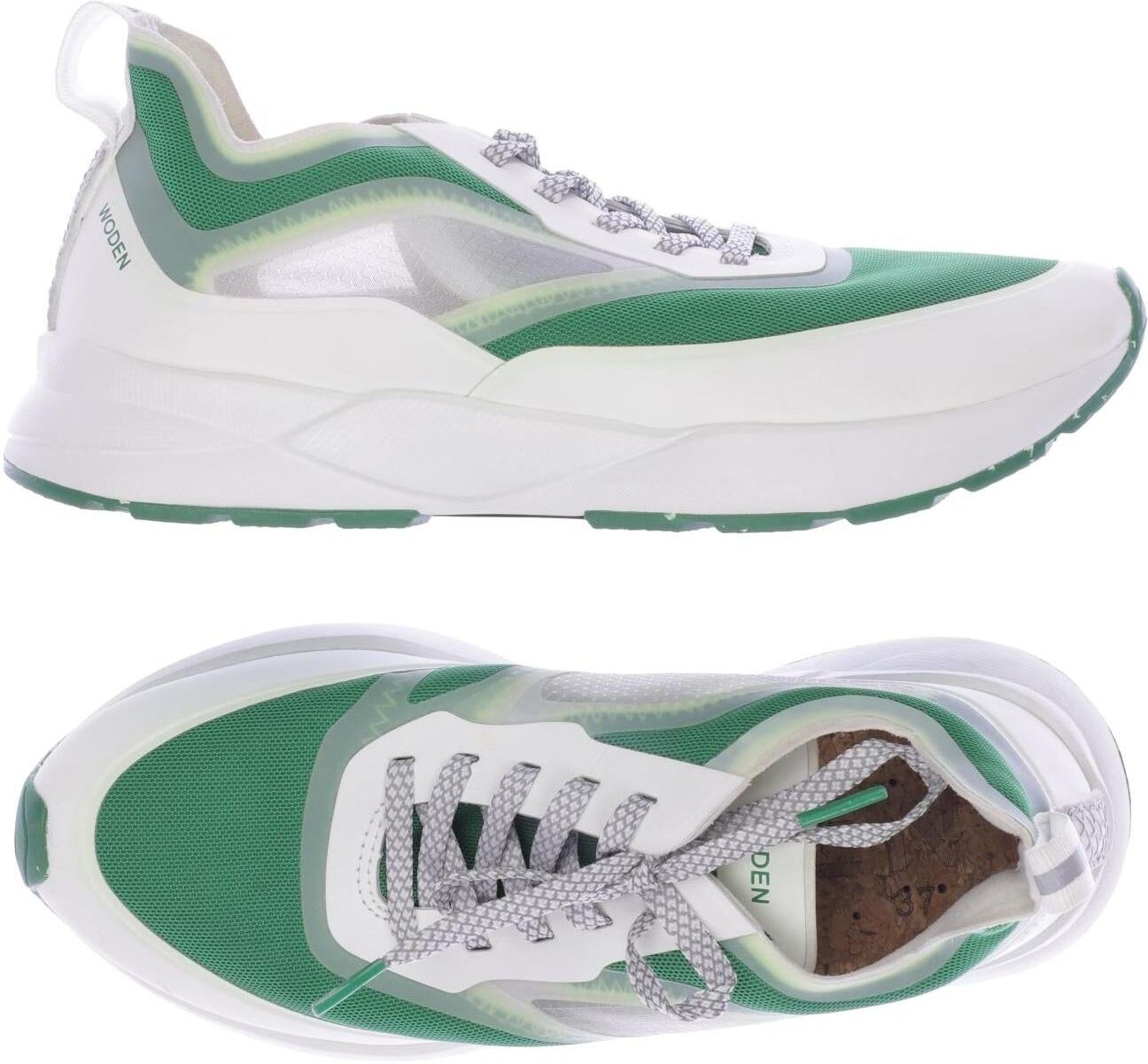 Woden Damen Sneaker, Grün, Gr. EU 37, kein / Etikett - Second Hand