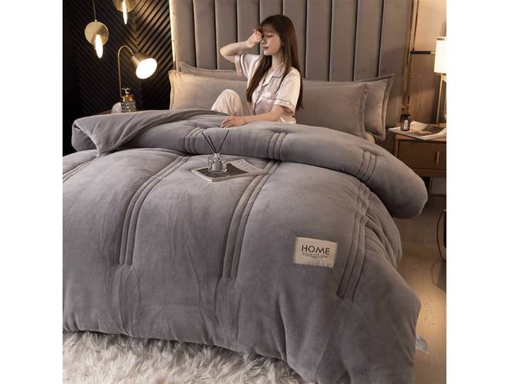 Couette en velours double face en agneau épais, couette super chaude, couverture douce, simple, double, luxe, maison, hôtel, hiver, offre spéciale