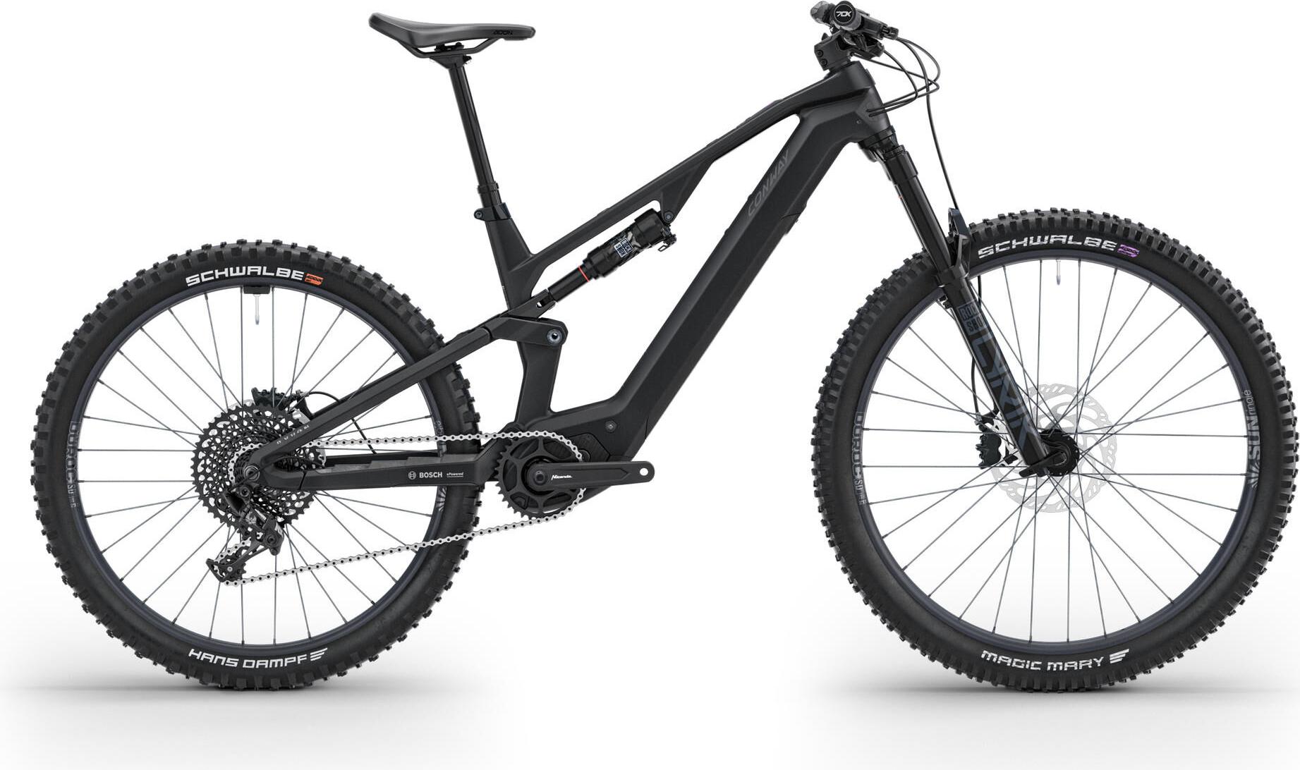 Conway RYVON ST 4.0 E-Mountainbike Full Suspension Schwarz - Mittelmotor 400 ...