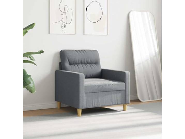KTHLBRH Sessel hellgrau 60 cm aus Stoff Gestell aus Metall, Füllung aus Schaumstoff, Tragkraft 110 kg, modernes Design