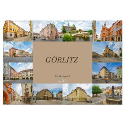 Görlitz Impressionen (Wandkalender 2026 DIN A2 quer), CALVENDO Monatskalender