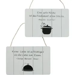 Boltze Schild Küchenglück, L20 x B1 x H13 cm