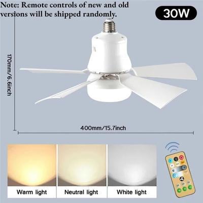 Uplift Essentials Smart Wireless Socket Ceiling Fan Light white