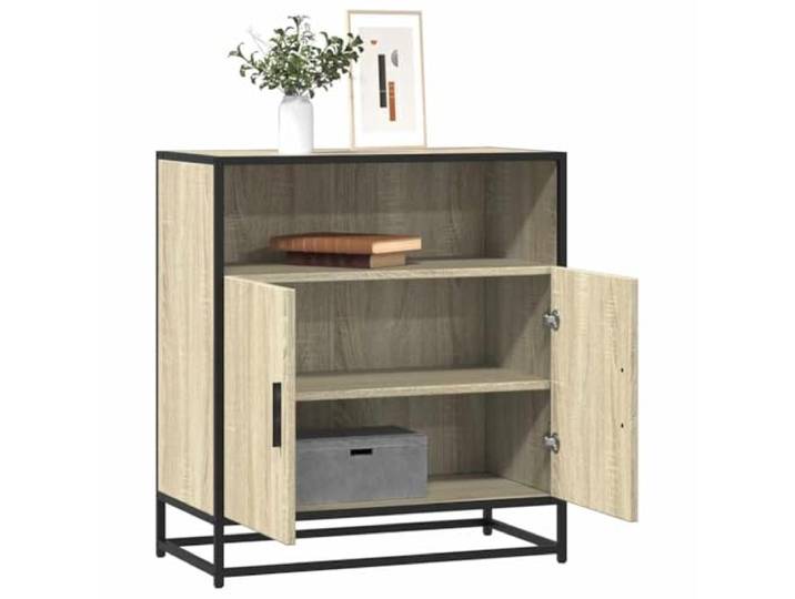 HEFZGDB Sideboard mit Metallgestell Industrielook und viel Stauraum für Essgeschirr, stabiles Sideboard aus Holzwerkstoff, Moderne Sideboards für Wohnzimmer im zeitlosen Design