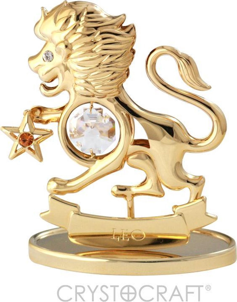 Crystocraft Sterrenbeeld Leo Leeuw 24k verguld met Swarovski kristallen