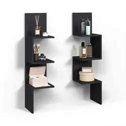 ECKREGAL Vesuvio Schwarz 28 x 116.4 cm 2er Set