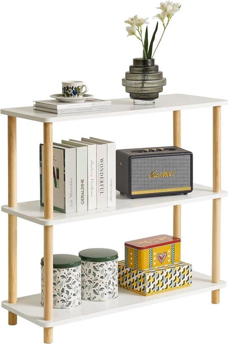 Moderne 3-Tier Open Boekenkast - Vrijstaande Boekenplank en Opbergoplossing