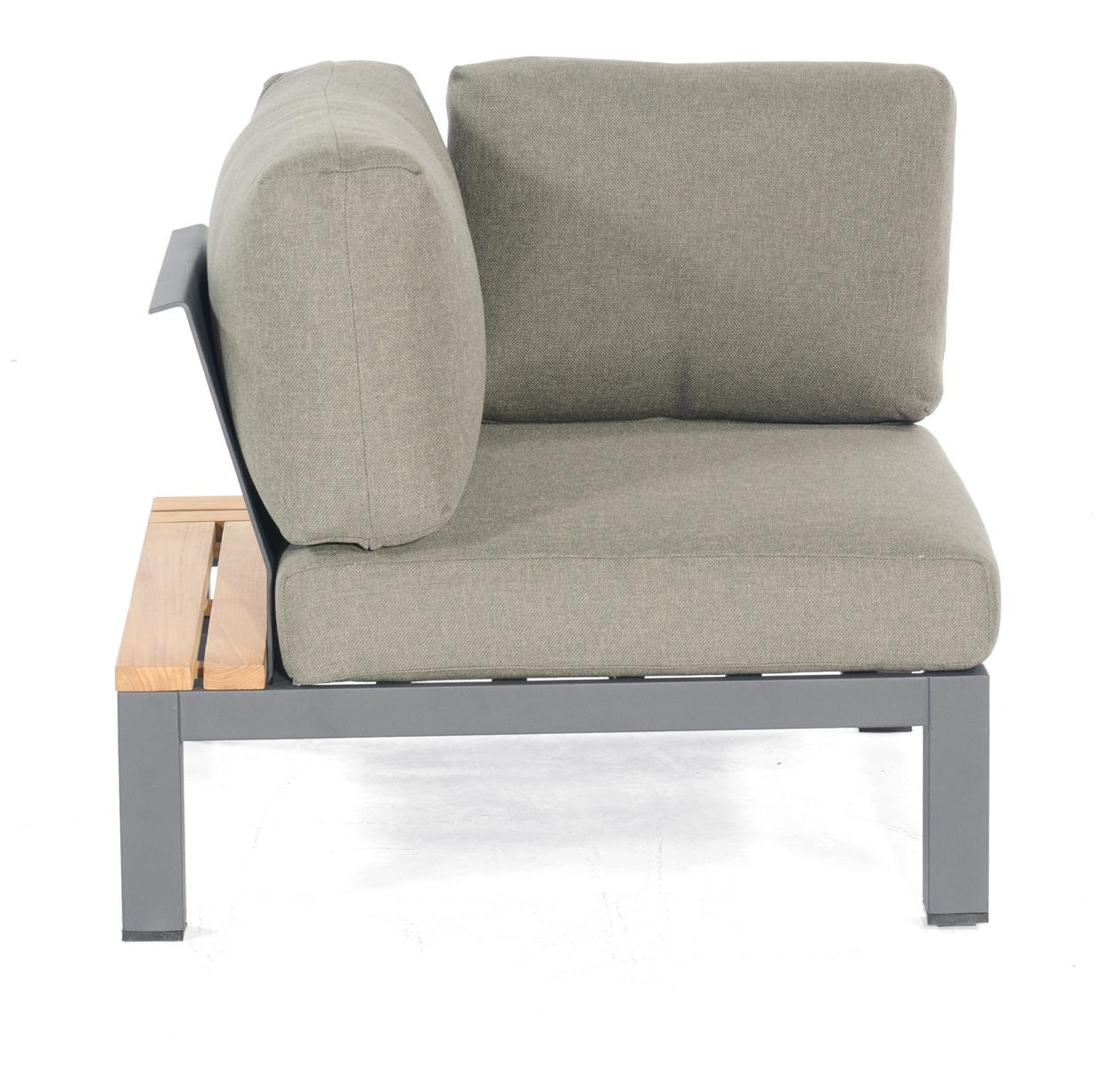 MUESING Eckmodul Equila anthrazit/Teak inkl. Kis sen SonnenPartner 16906045