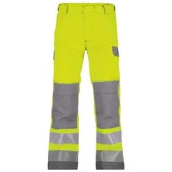 Manchester Multinorm Warnschutzhose mit Kniepolstertaschen, neongelb/grafitgrau, Schrittlänge Standard, Größe 54 - neongelb/grafitgrau - 54