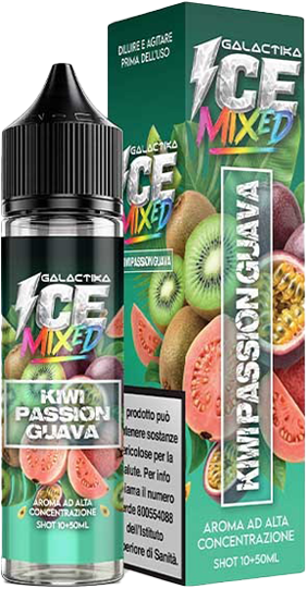 Galactika Kiwi Passion Guava Ice Mixed Liquido Shot 10ml Ghiaccio