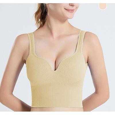 Damen Sexy Mädchen Sport Hochfester Weicher Push Up Sexy Workout Sport BH Fitness Workout Frauen Yoga Sport Set