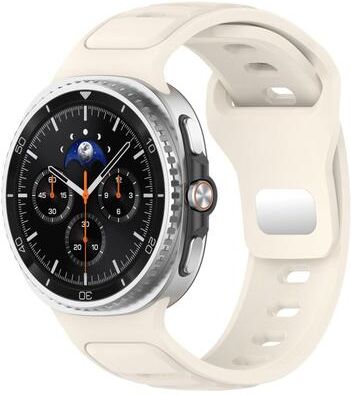 Everyday Crate Samsung Galaxy Watch 8 Classic Silicone Watch Band Reverse Buckle Adjustable Sport Strap starlight