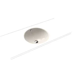Kaldewei CLASSIC UNTERBAUWASCHTISCH, d:491 mm, pergamon, Perl-Effekt, Antidröhn mit Überlauf, Sichtteile chrom