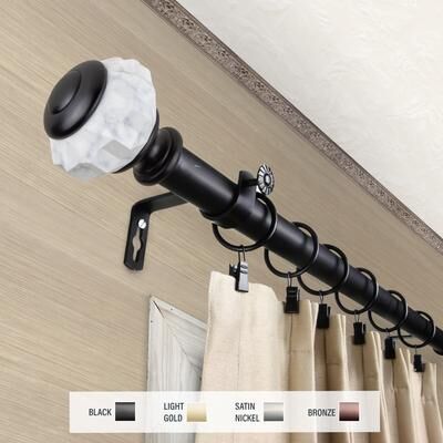 InStyleDesign Allison 1 inch Diameter Adjustable Curtain Rod