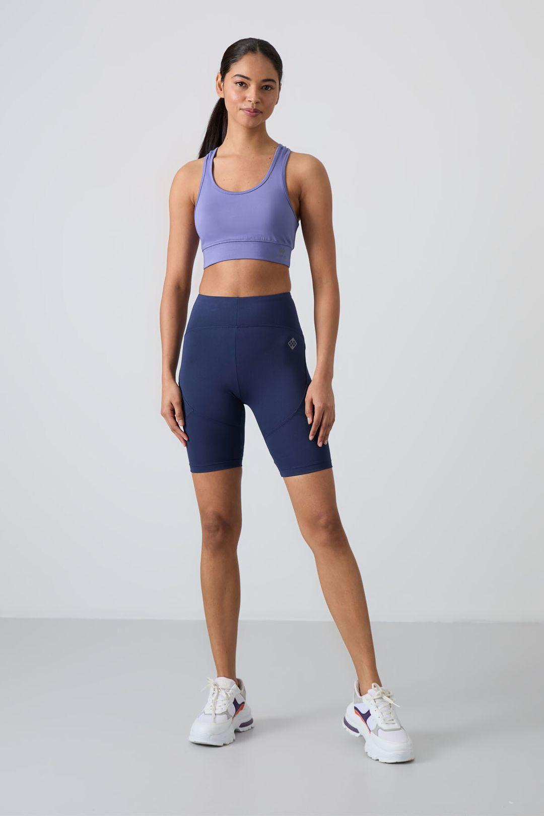 Kurze Hohe Taille Strick Leggings