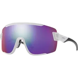Smith, Unisex, Sportbrille, Wildcat (White, Purple Mirror), Weiss