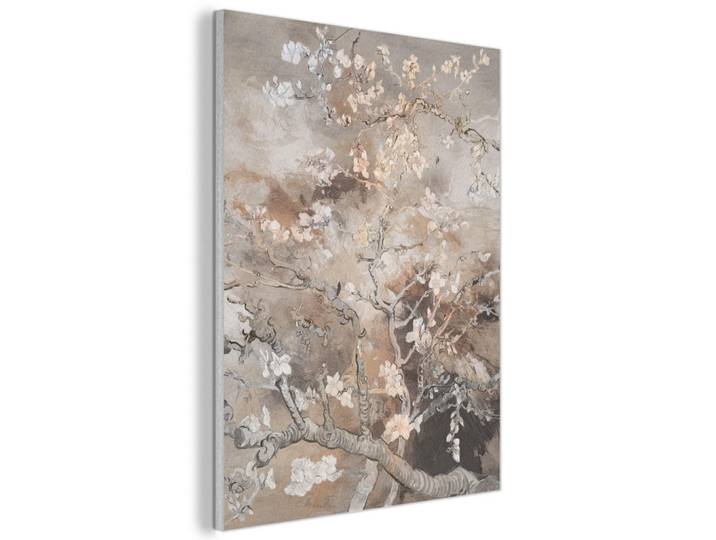 MuchoWow Akustikbild - Mandelblüte - Kunst - Van Gogh - Beige - Abstrakt - 60x80, Braun, Kunststoff, Rechteckig, 60x80 cm, Bilder & Rahmen, Bilder, Wandbilder