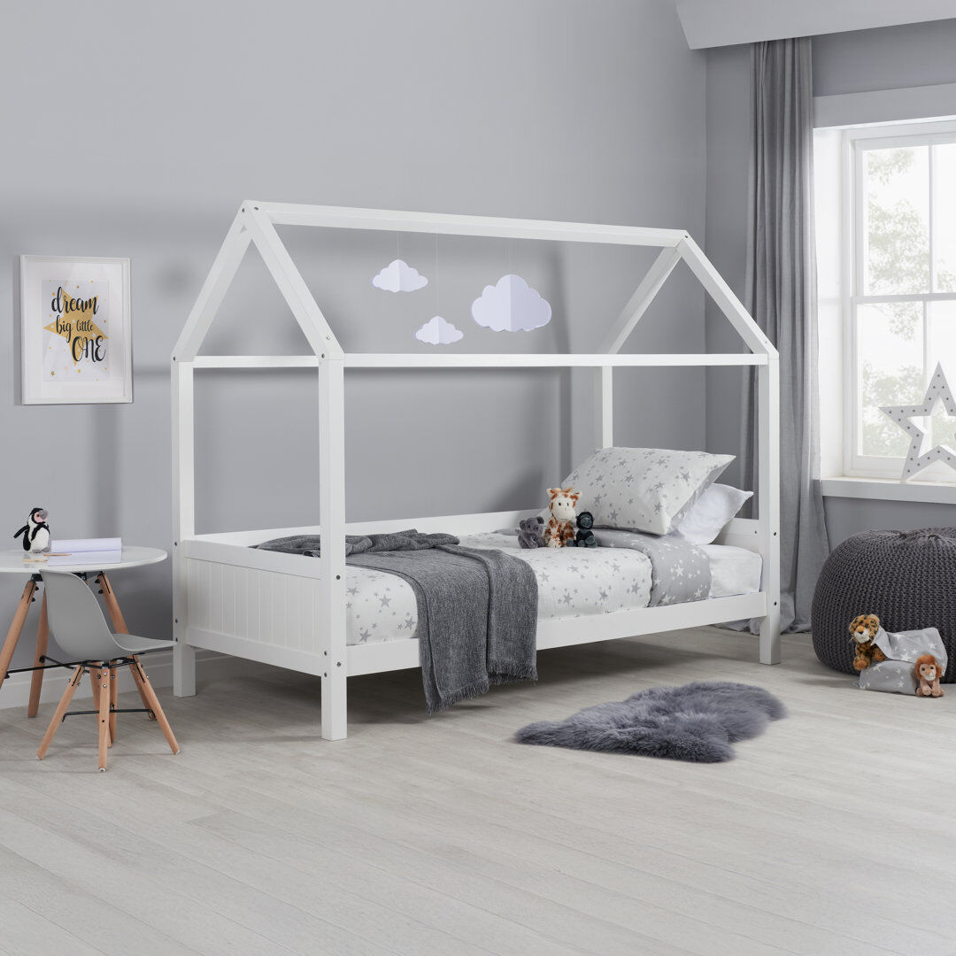 Harriet Bee Marjane Single (3') House Beds White UK Single - DE 90 x 190 cm