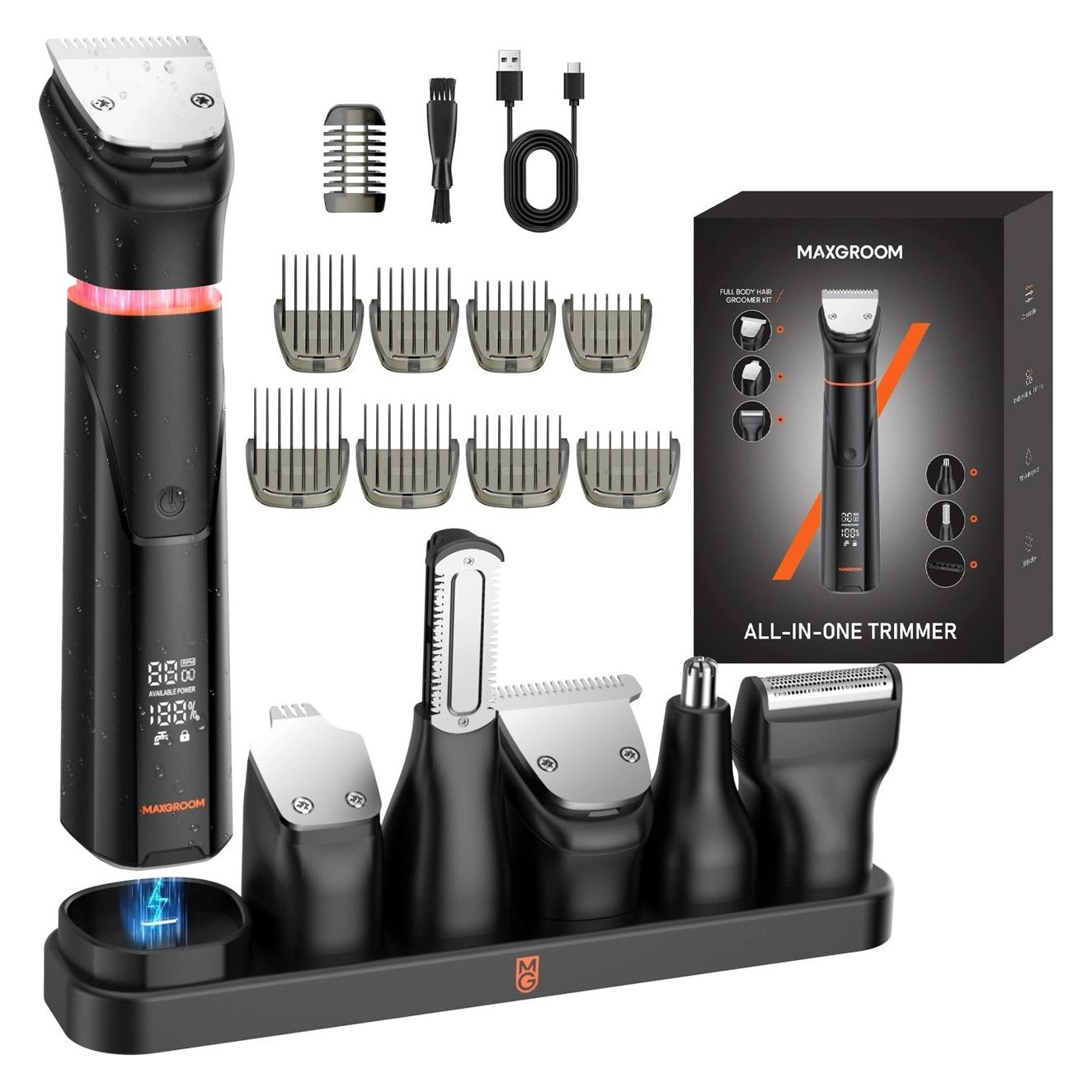 Maxgroom JK-666 6-in-1 Trimmer für Bart, Haare, Körper, Nase und Ohren IPX6 - Schwarz (73036924)