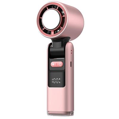 Faltbarer dual nutzbarer Tisch- und Handheld-Ventilator mit Digitalanzeige 100-Geschwindigkeitsanpassung Eis-Kühlung und 4000mAh langer Akkulaufzeit