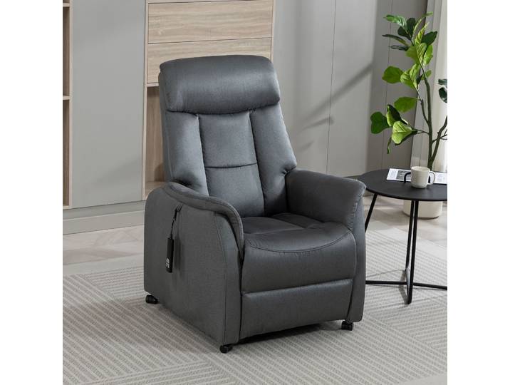 TV-Sessel DUO COLLECTION Sorrent mit regulierbarer Sitzheizung, elektrischer Aufstehhilfe , grau (anthrazit), B:77cm H:107cm T:87cm, Hochwertige Sturktur-Mikrofaser (100% Polyester), Sessel, TV-Sessel, Relaxfunktion und Taschenfederkern mit Stahlwellenunterfederung