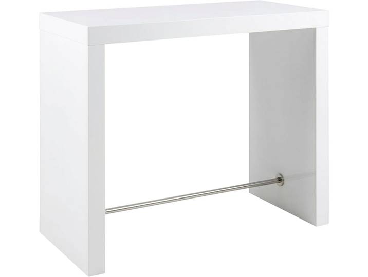 SalesFever Bartisch Hochtisch im eleganten Stil, Edle Querstrebe in Chromoptik aus rostfreiem Stahl