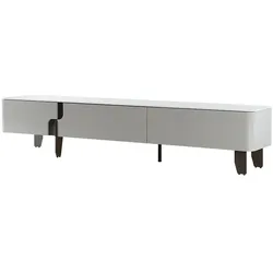 Carmen LONI TV-Schrank – Weiß/Cappuccino
