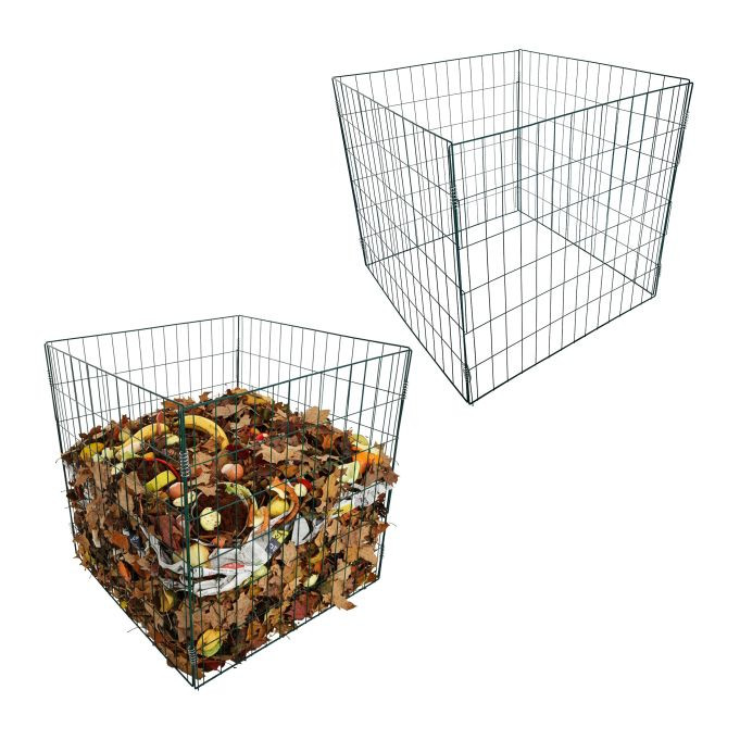 Relaxdays Metalen compostbak, set van 2