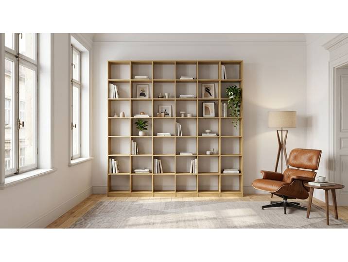 Große Bibliothek Eiche Natur geölt
