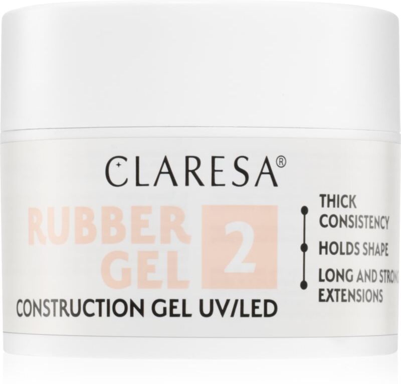 Claresa Rubber Gel Construction Gel UV/LED Lengthening Gel Nail Varnish shade 02 45 g
