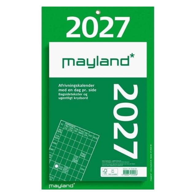 Mayla Pharma Kmpeafrivningskalender m/bagsidetekst 2027 (27254000)