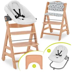 Hauck, Hochstuhl, Alpha Move Natur 5-tlg. Newbornset Light Grey - Hochstuhl Hochstühle (Hochstuhl, Treppenhochstuhl)