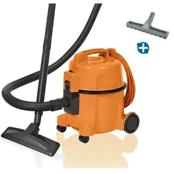 Hitachi CV400 PRO orange, Staubsauger mit Parkettdüse inkl. Zubehör und HEPA-Filter, beutellos