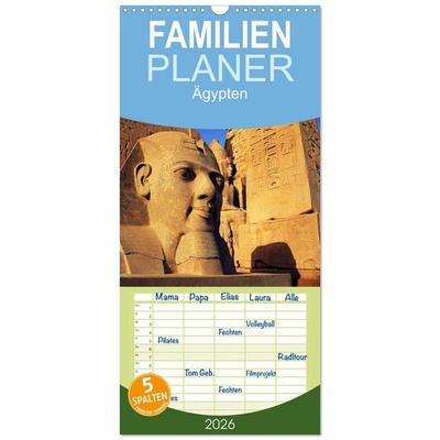 Familienplaner 2026 - Ägypten mit 5 Spalten (Wandkalender, 21 x 45 cm) CALVENDO