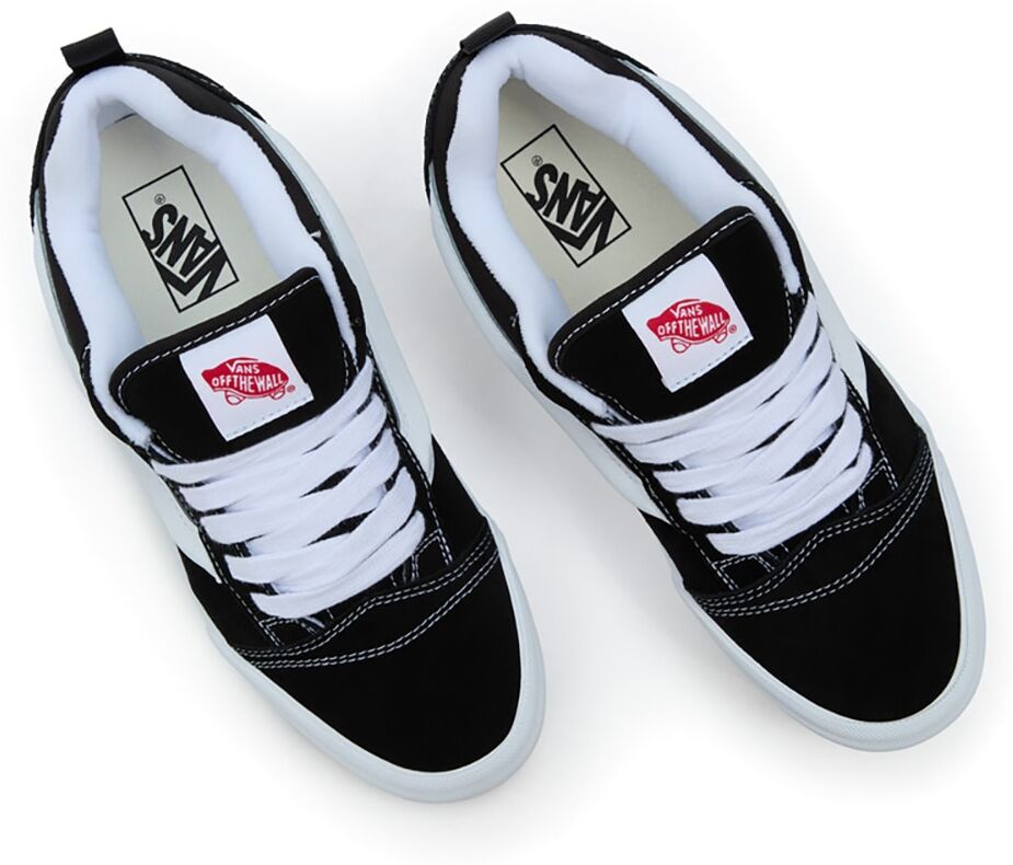 Sneaker VANS "Knu Stack", Herren, Gr. 47, schwarz-weiss (6bt, schwarz, true weiß), Leder, Schuhe Sneaker, unisex 6bt, schwarz, true weiß 47